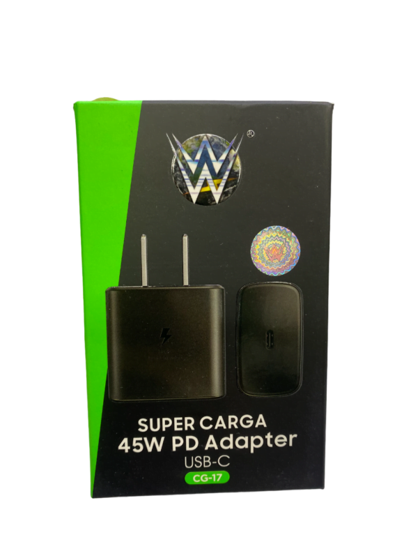 Adaptador W super carga rapida 45W tipo C