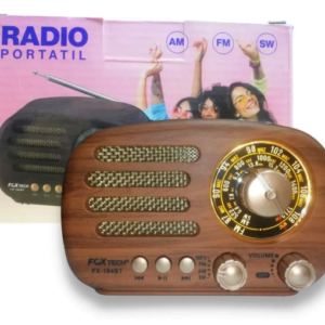 Radio Recargable Estilo Vintage Multibandas Bluetooth Color Caqui